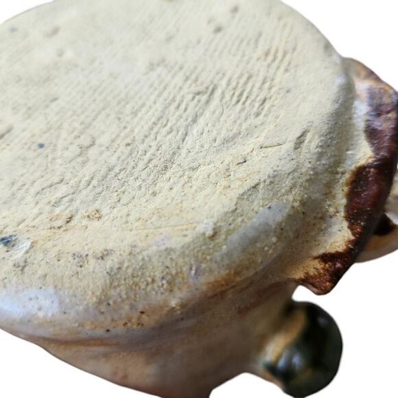 Ugly Face Pottery Mug Big Eyeballs Clay Coffee cup Brown Tan Beige Vintage Heavy - Picture 6 of 10